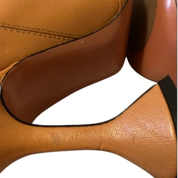 AMINA MUADDI  Leather Flared Heel Boots 35  5 US - Picture 9 of 14